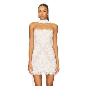Stone Cold Fox Amanda White Lace Dress With Scarf